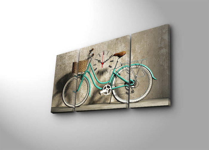 Wallity Reloj de Pared Decorativo de Lienzo Multicolor (3 Piezas) Wallity Reloj de Pared Decorativo de Lienzo Multicolor (3 Piezas)